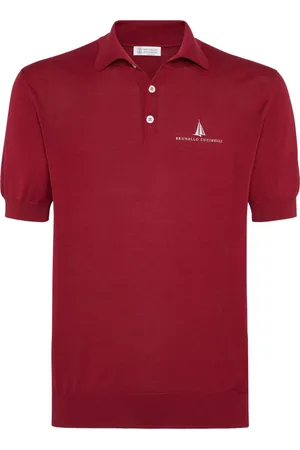 Brunello Cucinelli Polo con logo estampado