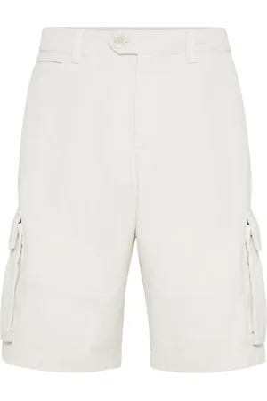 Brunello Cucinelli Bermudas de tejido gabardina