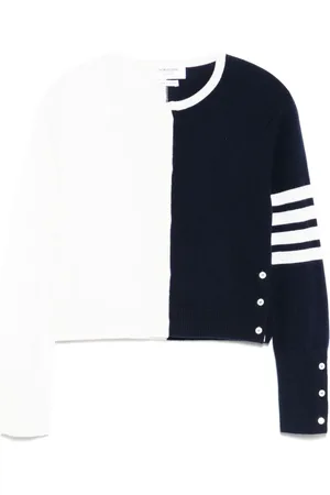Thom Browne Cárdigan corto con motivo 4-bar