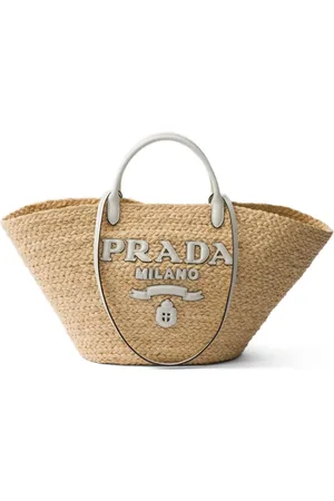 Prada Bolso shopper con aplique del logo