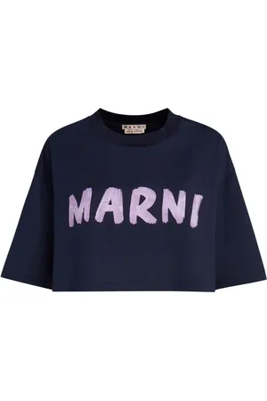 Marni Camiseta corta con logo estampado
