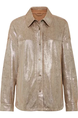 Brunello Cucinelli Sobrecamisa de lamé