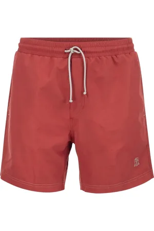 Brunello Cucinelli Logo-embroidered swim shorts