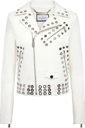 Philipp Plein Chaqueta biker con ojales