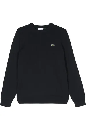 Lacoste Jersey de canalé fino con parche del logo