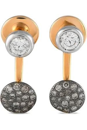 Pomellato Pendientes Sabbia en oro rosa y blanco de 18 ct con diamantes