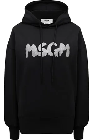 Msgm Sudadera de algodón con capucha y logo
