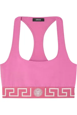 VERSACE Sujetador deportivo con ribete Greca