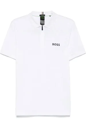 HUGO BOSS Polo con monograma en jacquard