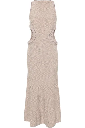 Cult Gaia Vestido midi de canalé Andreas