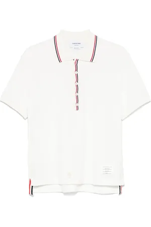 Thom Browne Polo con detalle de rayas RWB
