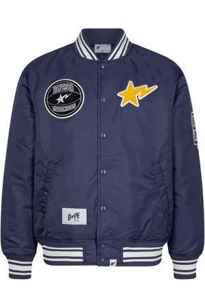 A Bathing Ape Chaqueta varsity Navy/Ivory de x STADIUM GOODS®