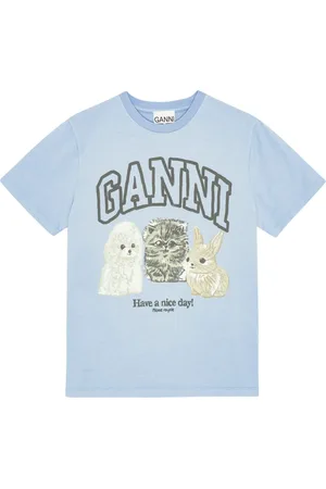 Ganni Camiseta con logo estampado