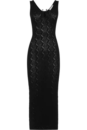 Philipp Plein Vestido con monograma en jacquard