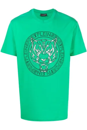 Philipp Plein Camiseta con tigre estampado y cuello redondo