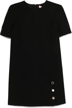 Twin-Set Vestido corto con botones de joyas