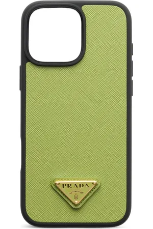 Prada Funda para iPhone 16 Pro Max con placa del logo