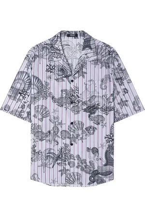 VERSACE Camisa Coral Theater de manga corta