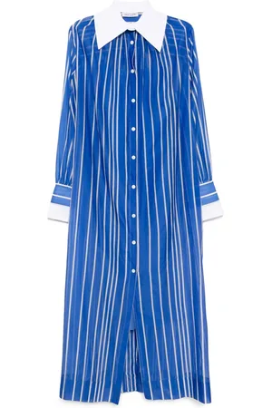 DICE KAYEK Vestido camisero a rayas