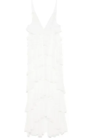Elisabetta Franchi Vestido largo con volantes