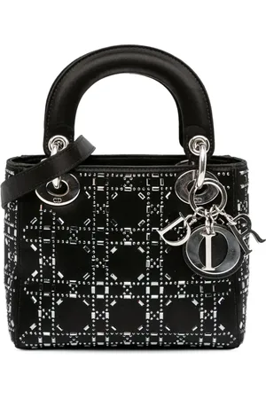 Dior Bolso satchel Cannage Lady Dior mini con apliques de crystal en strass 2018