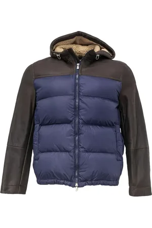 Brunello Cucinelli Plumífero con diseño colour block