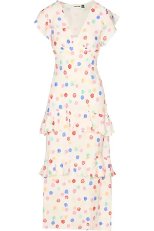 RIXO London Vestido Meena con volantes