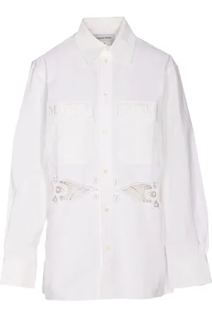 Marine Serre Camisa con logo bordado