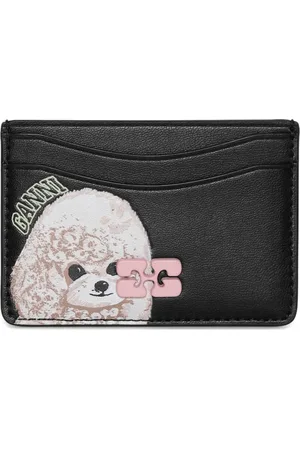 Ganni Tarjetero con perro estampado