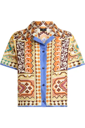 Etro Camisa de seda con estampado floral