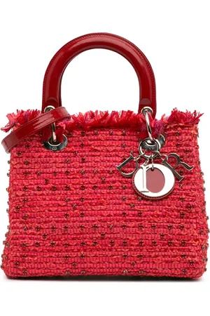 Dior Bolso satchel Lady Dior mediano con strass y flecos 2012