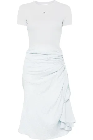 Givenchy Vestido midi drapeado Bi-material