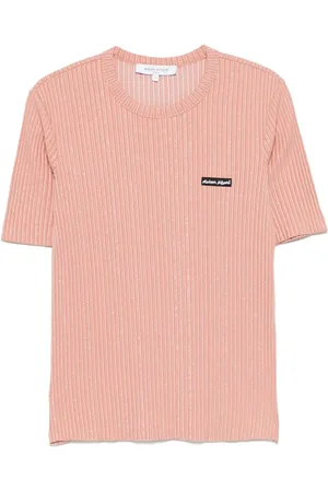 Maison Kitsuné Camiseta con etiqueta de escritura