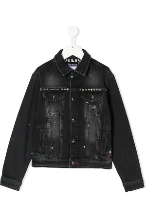 Philipp Plein Chaqueta vaquera con motivo de calavera