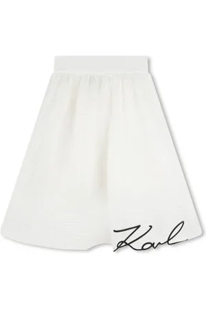 Karl Lagerfeld Falda acampanada con logo bordado