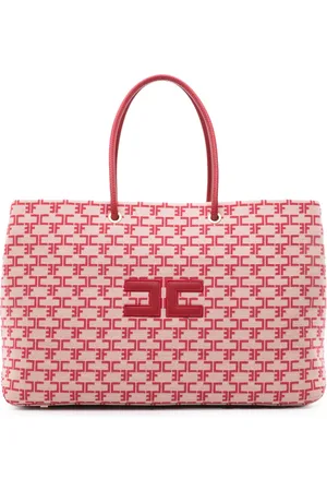 Elisabetta Franchi Bolso shopper con aplique del logo