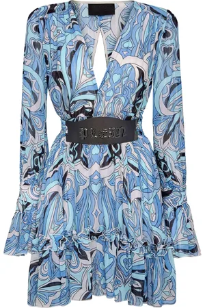 Philipp Plein Vestido corto con estampado gráfico