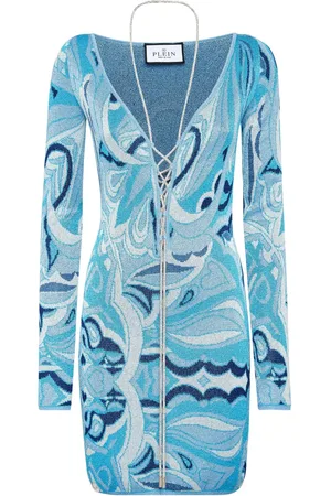 Philipp Plein Vestido corto con cuello en V