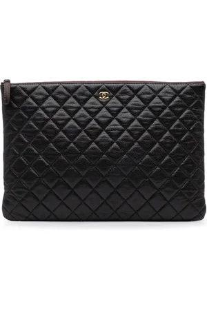 CHANEL Bolso de mano O Case grande acolchado en piel caviar 2013-2014