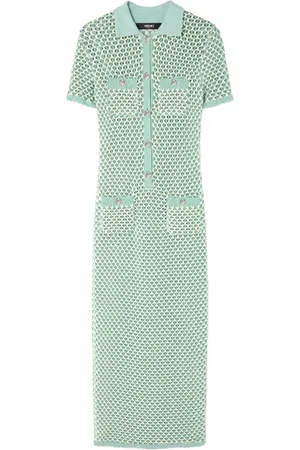 VERSACE Vestido de ganchillo corto