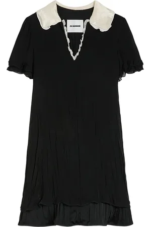 Jil Sander Vestido corto con ribetes de volantes