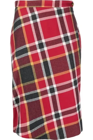 Vivienne Westwood Falda midi a cuadros 1990
