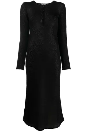 Tom Ford Vestido semitranslúcido de manga larga