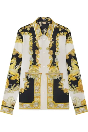 VERSACE Camisa Coral Theater con botones