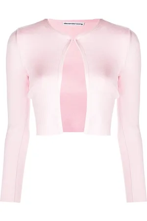 Alexander Wang Cárdigan corto con cuello redondo