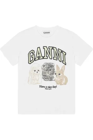 Ganni Camiseta con logo estampado