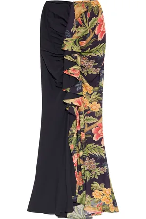 Etro Falda larga con motivo floral