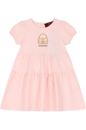 Aigner Vestido de manga farol a capas