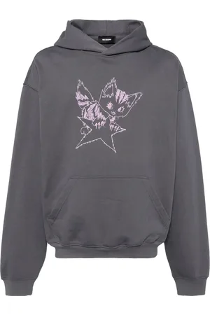 We11 Done Sudadera con capucha y monstruo estampado