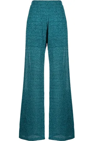 AMEN Pantalones anchos metalizados